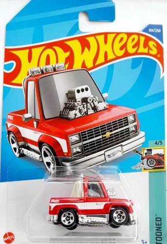 Машинка Хот Вілс 1:64 Tooned 83 Chevy Silverado колекція Tooned Hot Wheels Mattel HCX11