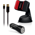Автомобільний зарядний пристрій Promate Carkit-HM Black + тримач + кабель MicroUSB 1,2 м Black (Уцінка) (ch_carkit-hm.black), фото 2