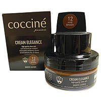 Поживний крем для взуття + губка Coccine CREAM ELEGANCE 50мл Світло-коричневий