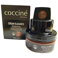 Поживний крем для взуття + губка Coccine CREAM ELEGANCE 50мл Темно-коричневий