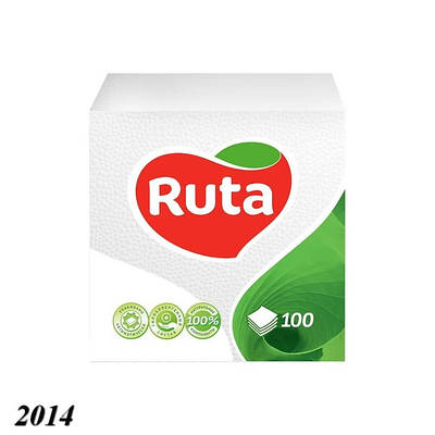 Серветка Рута 100 шт одношарова Біла