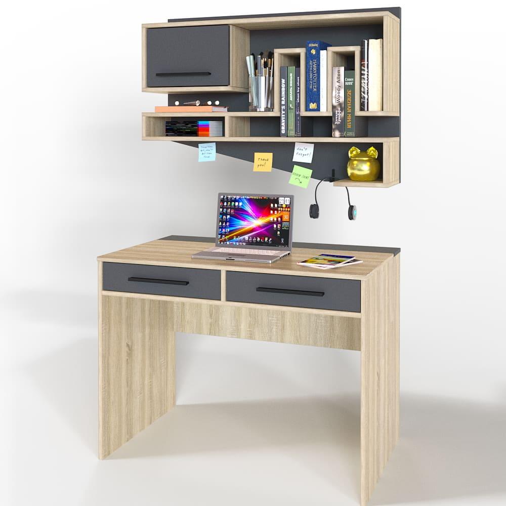 Стіл комп'ютерний + Полиця 100х60х75 см. Колір на вибір, (Стиль-03), фото 1