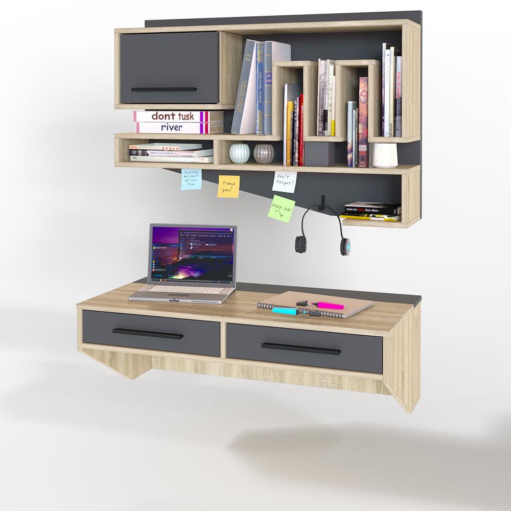 Стіл комп'ютерний + Полиця 100х50х34 см. Колір на вибір, (Стиль-10), фото 1