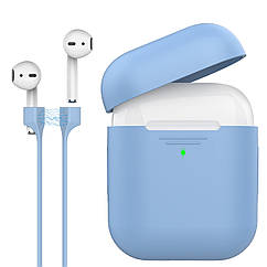 Силіконовий чохол для AirPods Promate PodKit з магнітним ремінцем Blue (Уцінка) (ch_podkit.blue)