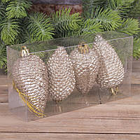 Ялинкові іграшки "шишки, набір 4 шт" Арт.38491