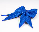 Бантики на ялинку Новорічні прикраси Комплект 9 штук Синій, фото 4