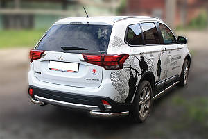 Захист заднього бампера задні уголки угли Mitsubishi Outlander Міцубісі Аутлендер