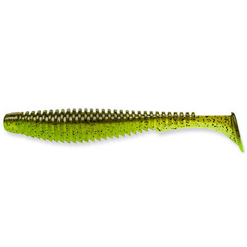 Силікон FishUp U-Shad 3.5" #204 - Green Pumpkin/Chartreuse, фото 1
