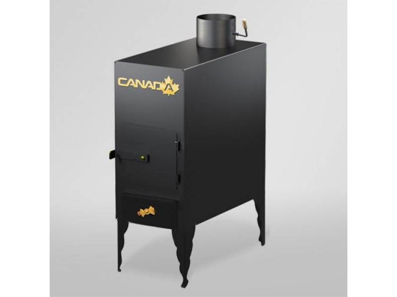 Піч дров'яна буржуйка булер'ян CANADA Економ LUX тривалого горіння 65 м3, фото 1