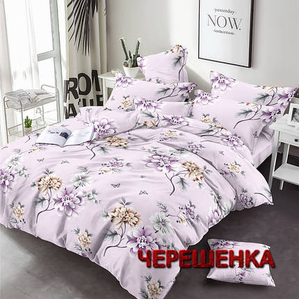 Тканина для постільної білизни Бязь "Gold" Lux GL3639pink (50м) квітковий принт на рожевому, фото 1