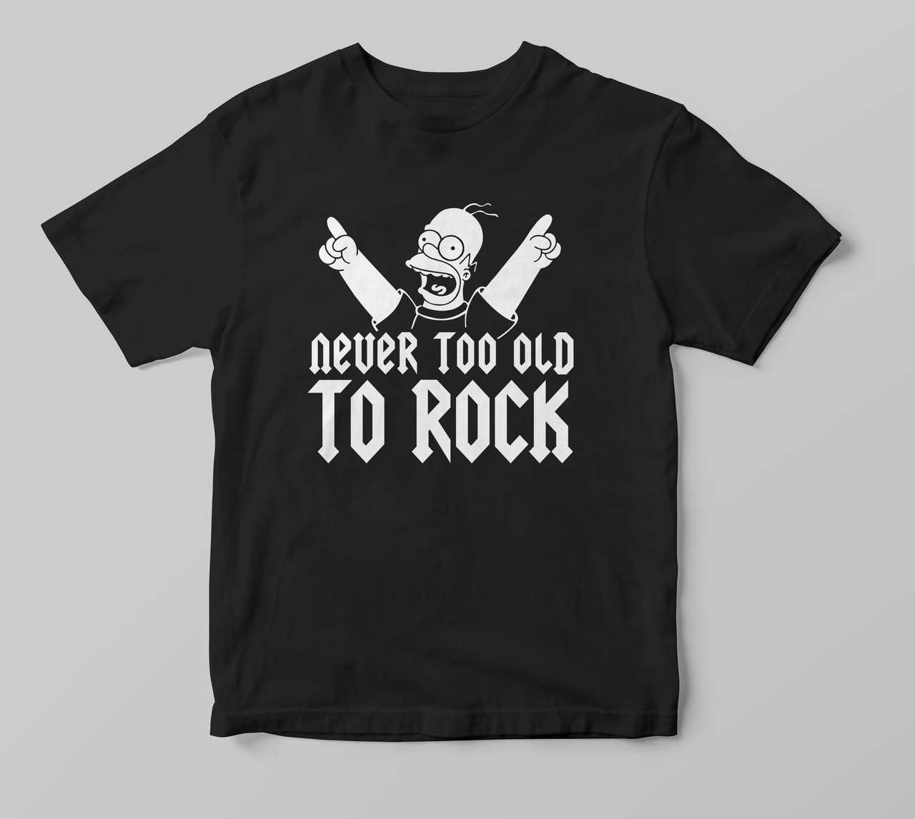 Футболка з принтом "Never too old to Rock"