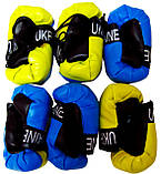 Брелок підвіска боксерські рукавички (Україна) пара / Рукавички сувенірні на дзеркало авто / Іграшка на лобове скло, фото 2