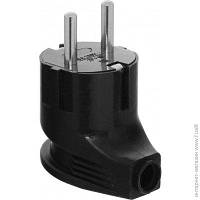 YK 206B Вилка кутова с\з чорна 16А