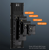 Зовнішня кишеня для M2 SSD NVMe (PCIe) і NGFF (Sata) USB 3.1 Type-C Blueendless 2816SN Original, фото 5