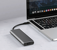 Зовнішня кишеня для M2 SSD NVMe (PCIe) і NGFF (Sata) USB 3.1 Type-C Blueendless 2816SN Original, фото 7