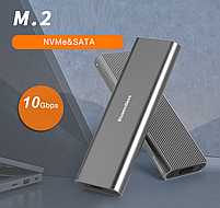 Зовнішня кишеня для M2 SSD NVMe (PCIe) і NGFF (Sata) USB 3.1 Type-C Blueendless 2816SN Original, фото 10