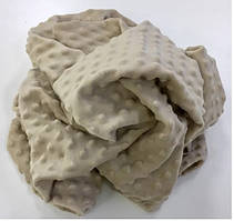 Для масажного столу плюшевий чохол бежевий дотс 80 на 220 см