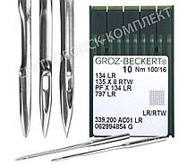 Иголка для работы с кожей GROZ-BECKERT-лопатка 100-16 (10шт.)