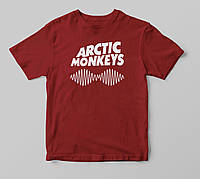 Футболка с принтом "Rock. Arctic monkeys" Бордовый