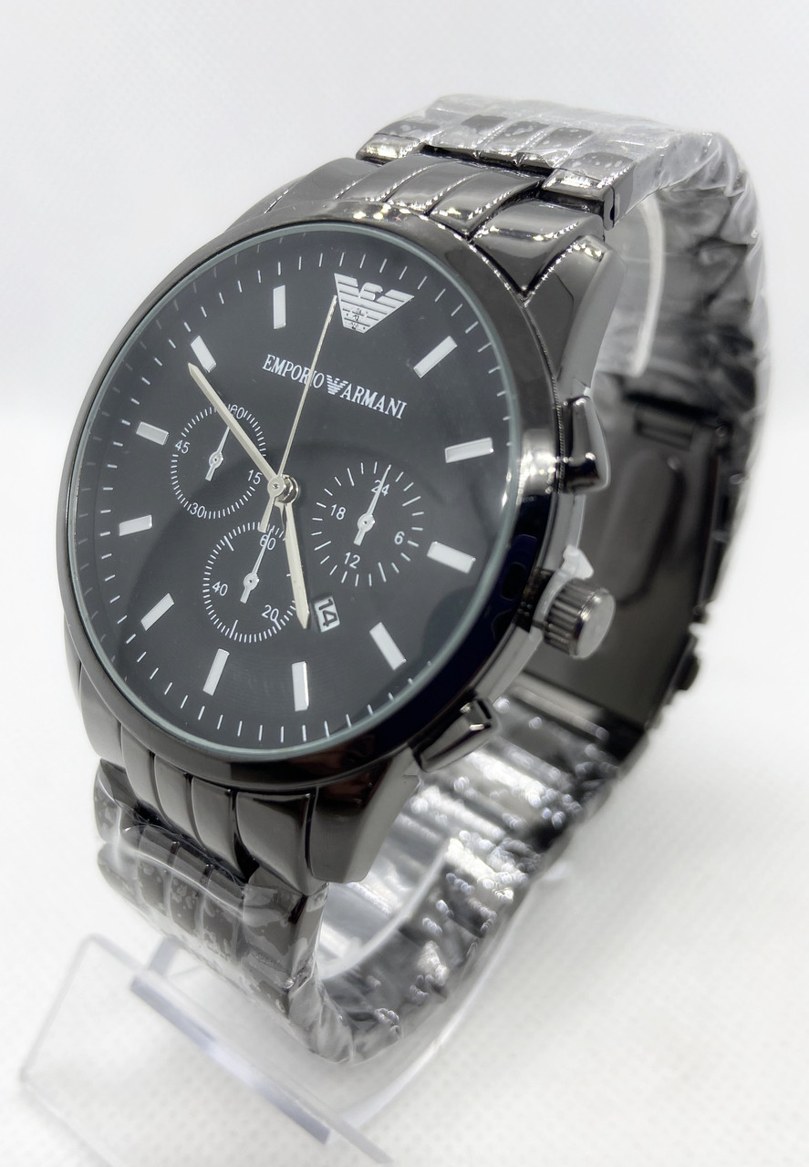 Годинник чоловічий наручний Emporio Armani (Емпоріо Армані), чорний ( код: IBW687B )