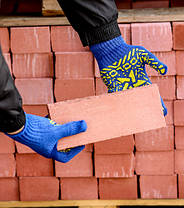 Рукавиці трикотажні робочі DOLONI "Звезда" з малюнком ПВХ безшовні  / Захист для рук у будівництві, фото 4