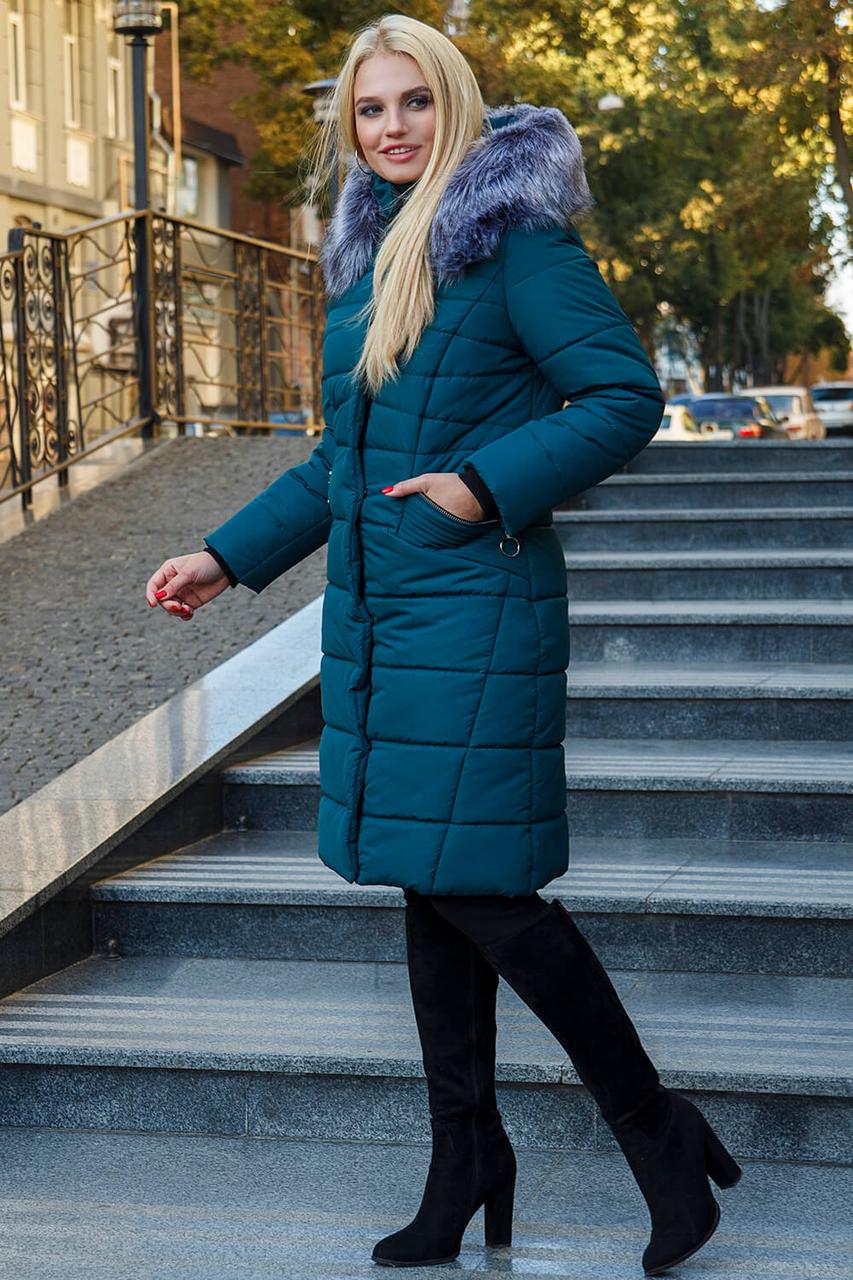 Стильне жіноче тепле пальто Miранда волна, р-ри 44,56 - фото 6 - id-p587432026