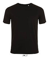 Мужская облегающая футболка с круглой горловиной SOL'S MARVIN (цвет черный-насыщенный)