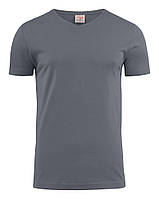 Мужская футболка Heavy V от ТМ Printer Essentials (цвет серо-стальной)