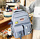 Багатофункціональний РЮКЗАК 5 В 1 на підкладці блакитний, для жінок та дівчат, фото 3