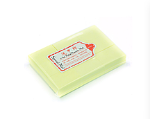 Серветки безворсові, жовті в упаковці 1000 шт. 6х4 см