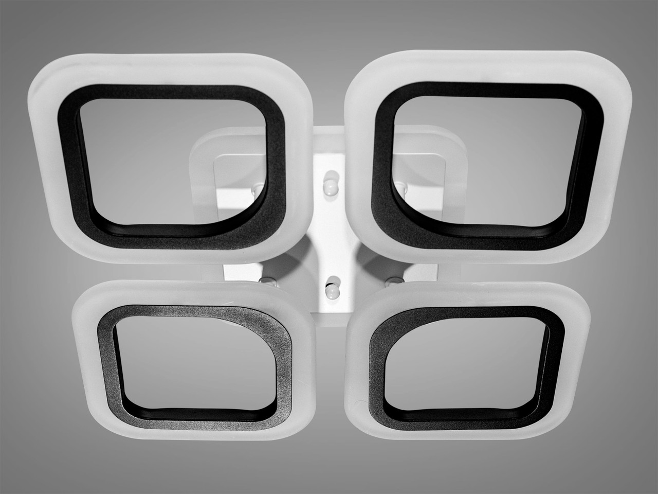 Невелика LED-люстра на кухню з пультом, колір чорний, 55 W на 8 мм AS8060-4BK-LS