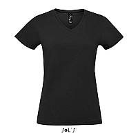 Женская футболка с v-образным вырезом SOL'S IMPERIAL V WOMEN (цвет черный насыщенный)