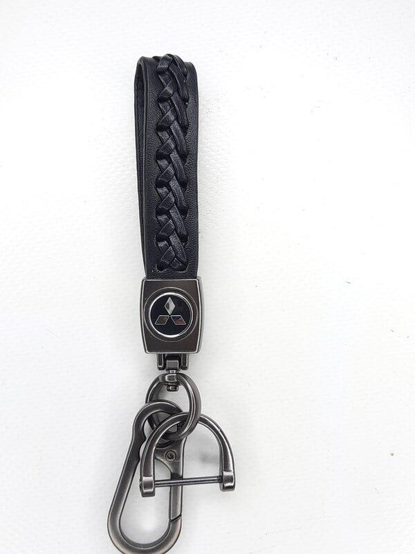 Брелок до ключів плетений з карабіном Mitsubishi