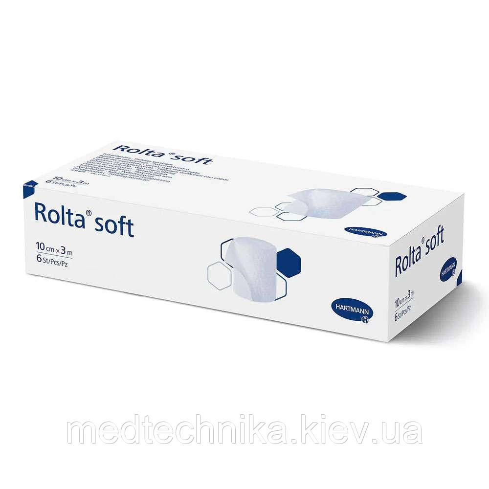 Бинти підкладні Rolta Soft, 10 см х 3 м (6 шт. в уп.), HARTMANN, фото 1