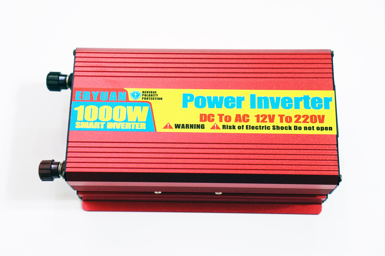 Перетворювач (інвертор) 12V-220V 1000W Red, фото 1