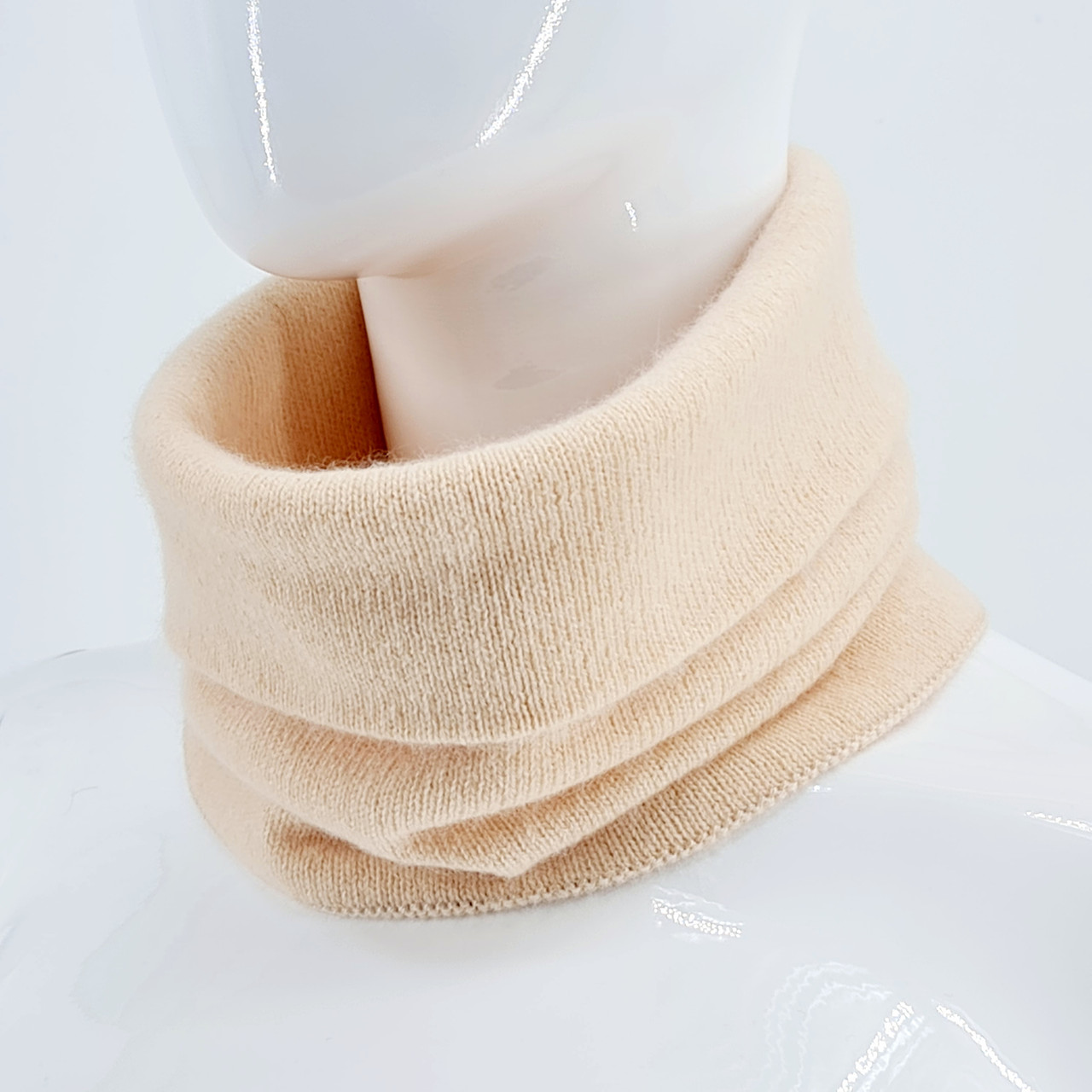 Шарф-хомут жіночий зимовий ангоровий Odyssey МАРСІ персик 25 х 25 см (13087), фото 1