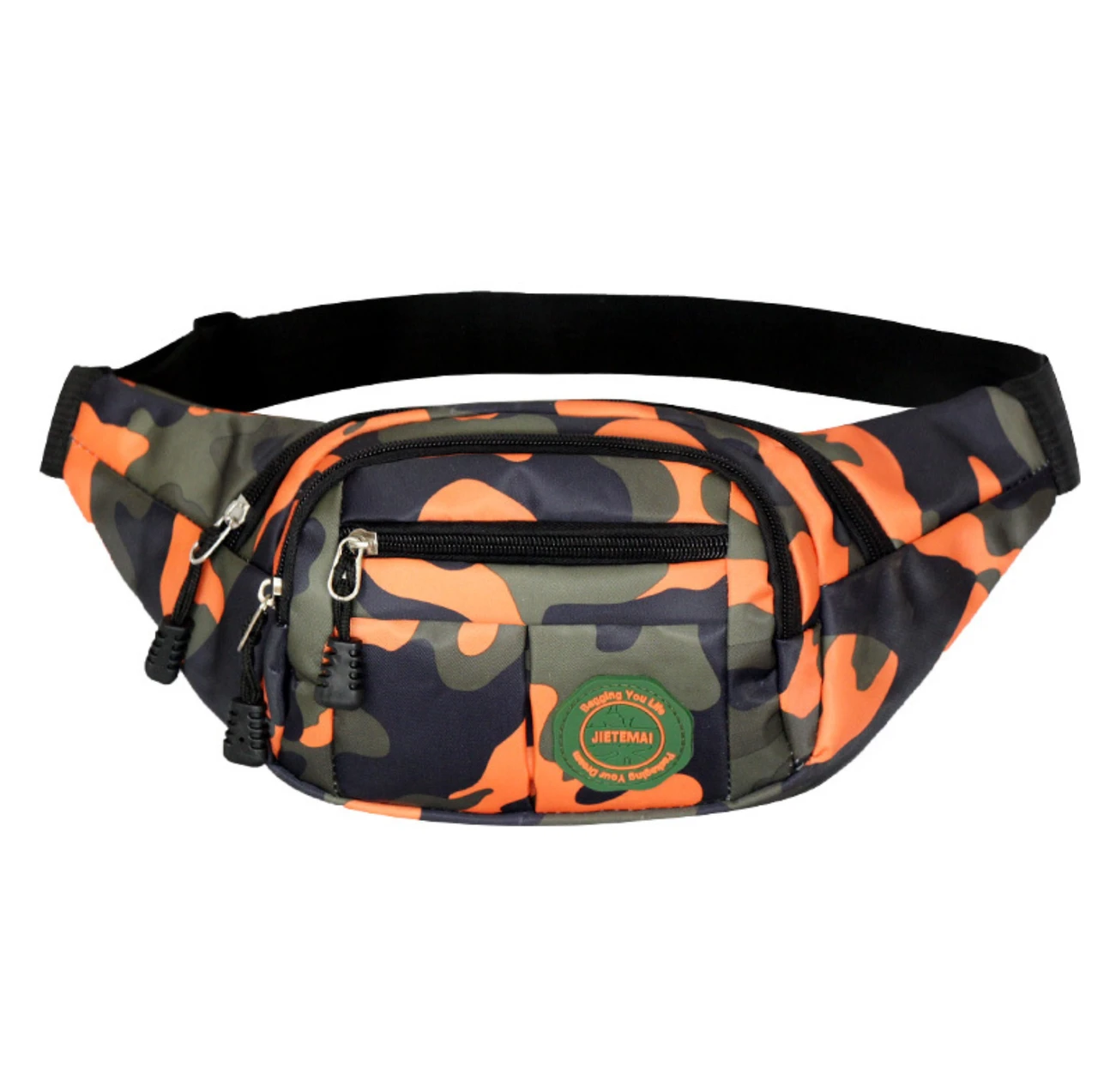 Сумка поясна (бананка) M&JJ Мілітарі Сірий/жовтогарячий 20*13*10 (2177), фото 1