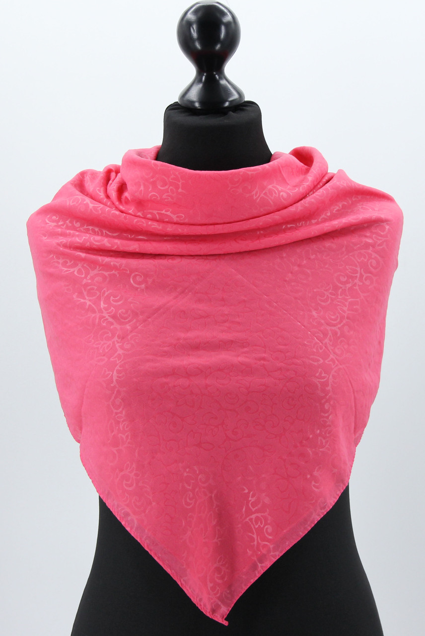 Хустка M&JJ КЕМЕР Коттон з тисненням Кораловий 90х90 см (575), фото 1