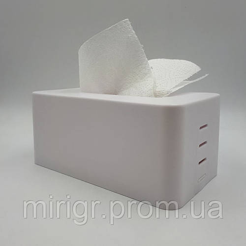 Купити Диспенсер-коробка для одноразових серветок білий, Кейс-Бокс для ...
