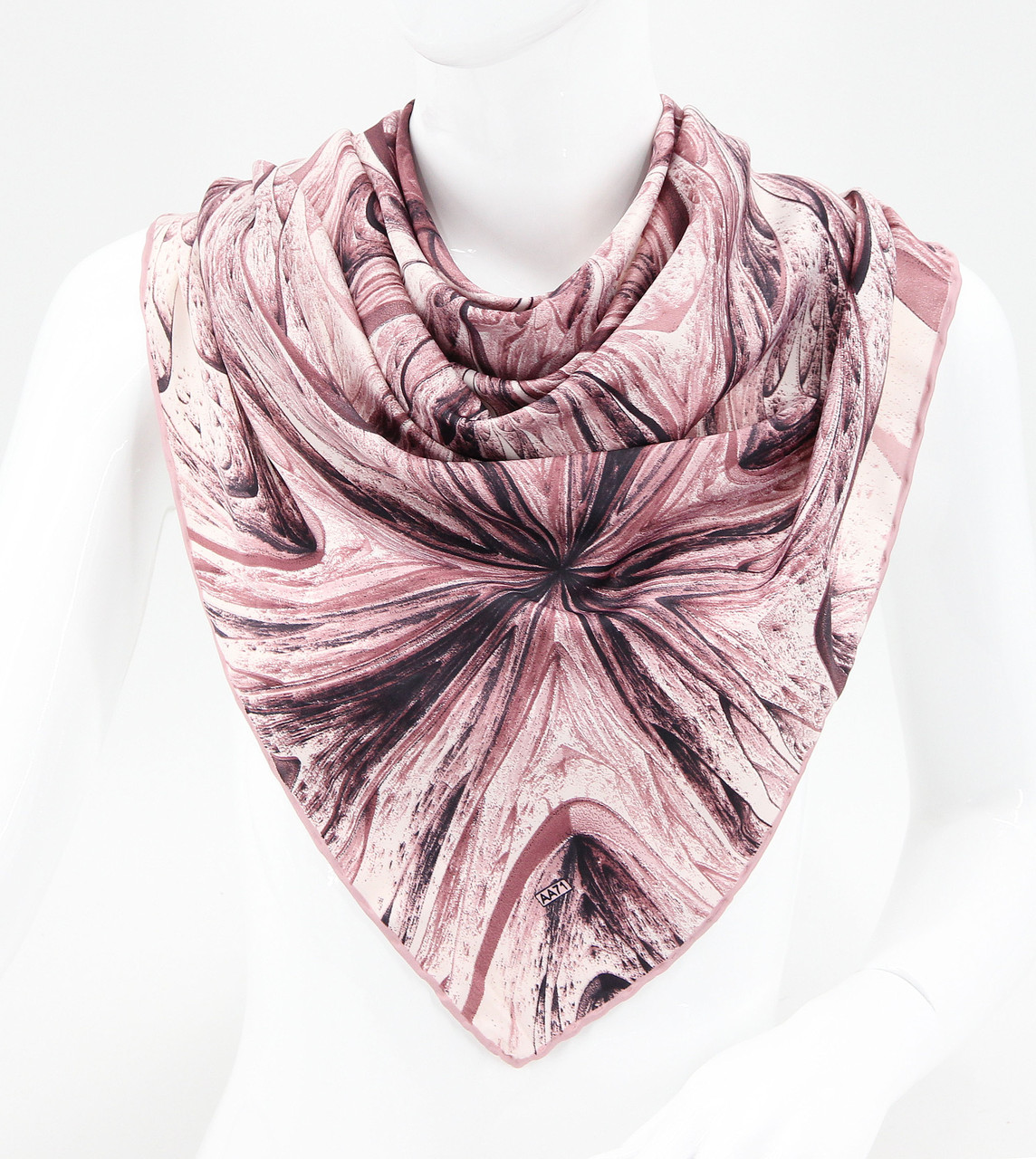 Хустка  M&JJ ІЗМІР Шовк Пудра 95х95 см (2607), фото 1