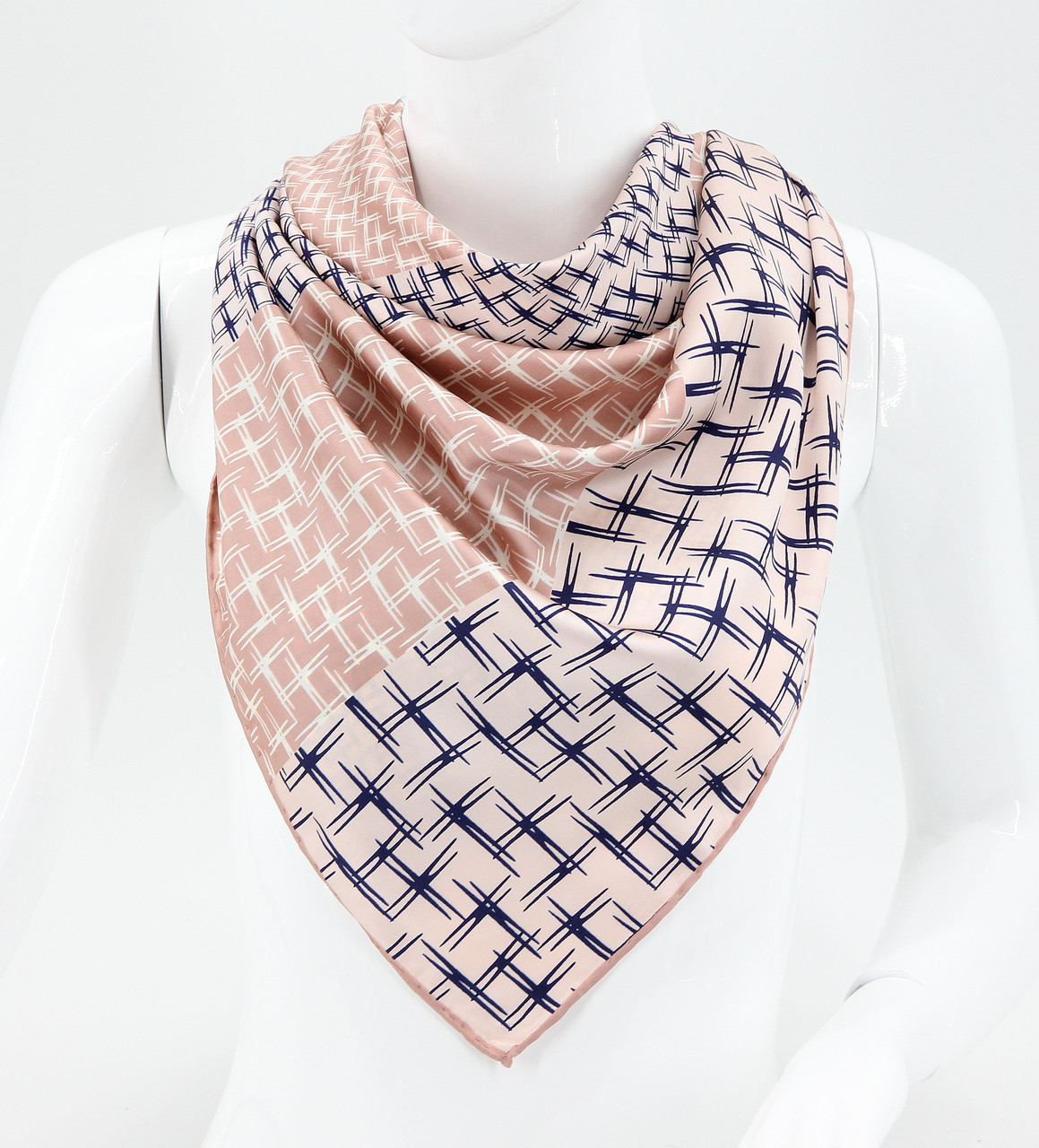 Хустка M&JJ ІЗМІР Шовк Пудра 95х95 см (2798), фото 1