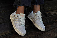Adidas Forum 84 Low Suede світлі жіночі кроссівки. Жіночі кросси на осінь і весну Адідас Форум., фото 8