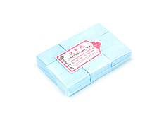 Серветки безворсові, блакитні в пакованні 600 шт. 6х4 см