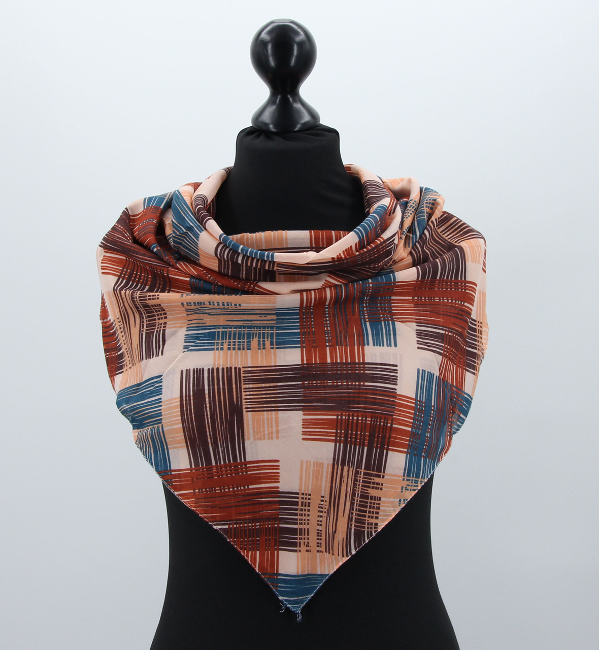 Хустка M&JJ МАДЕН Коттон Штрихи Різнокольоровий 90х90 см (572), фото 1