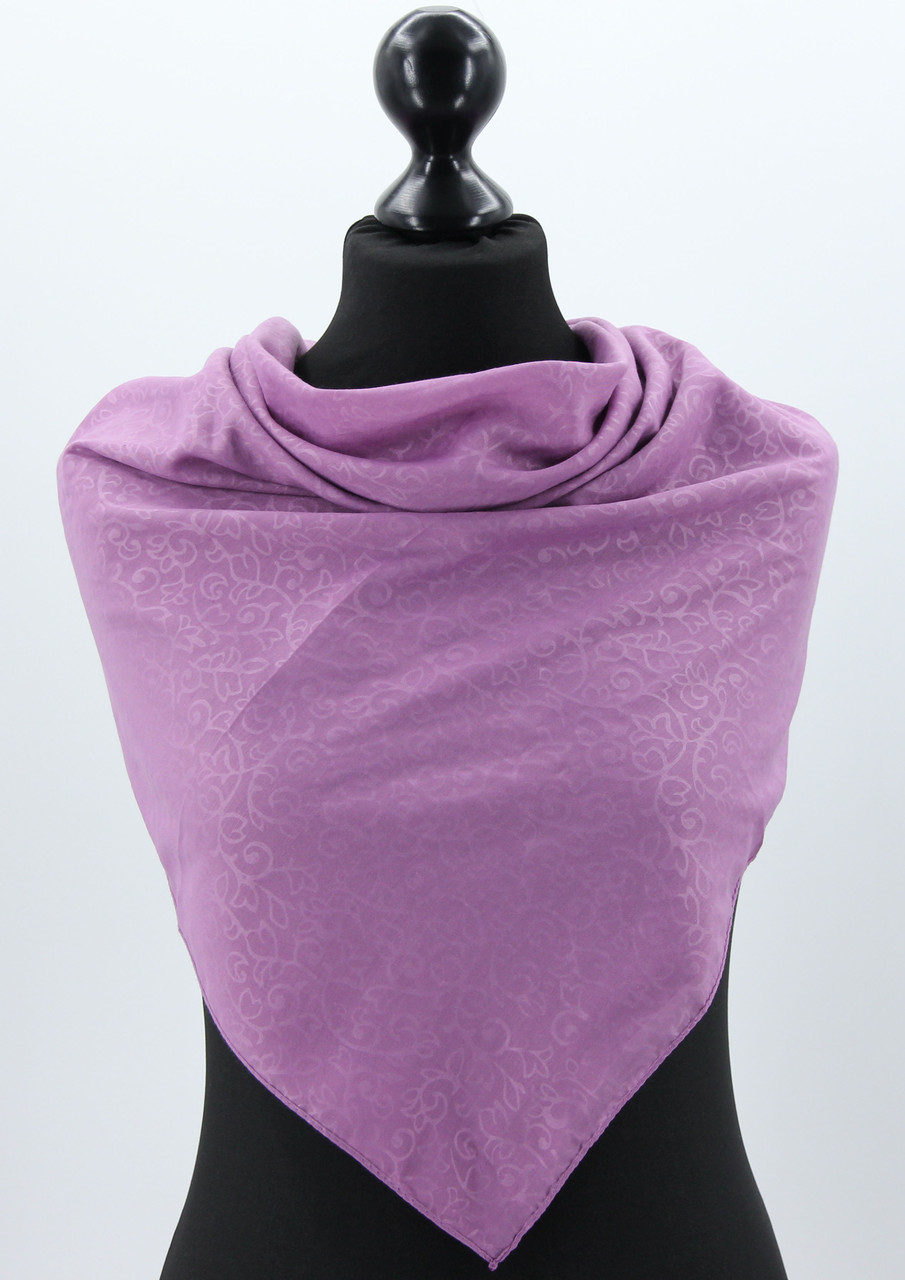 Хустка M&JJ КЕМЕР Коттон з тисненням Бузковий 90х90 см (574), фото 1