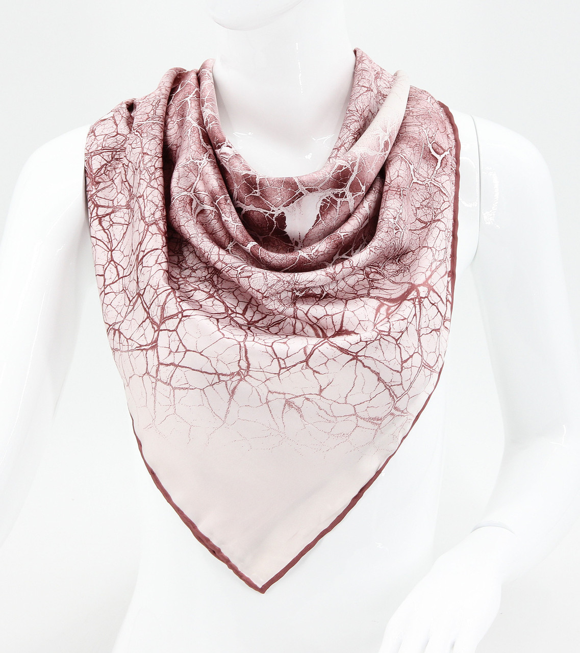 Хустка M&JJ ІЗМІР Шовк Пудра 95х95 см (1965), фото 1