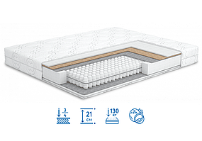 Ортопедичний матрац Софія Нью / Sofia New зима/літо з кокосом і знімним чохлом ТМ Matroluxe 150*200