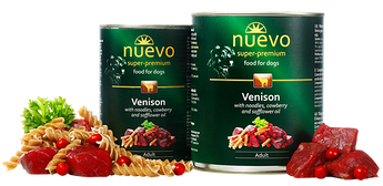 Вологий корм для дорослих собак з олениною брусницею та сафлоровою олією Nuevo Adult 800 г