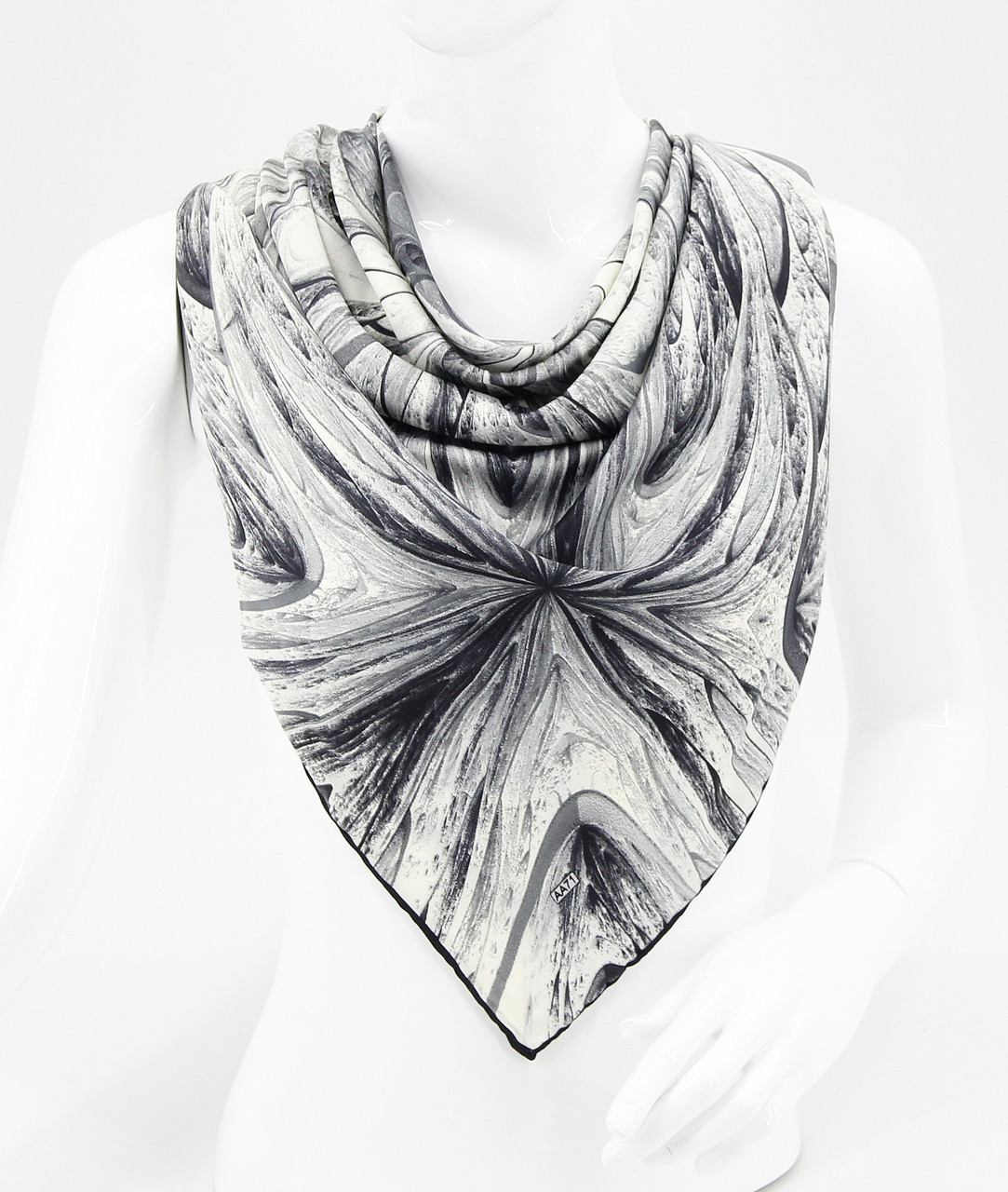 Хустка  M&JJ ІЗМІР Шовк Сірий 95х95 см (2605), фото 1