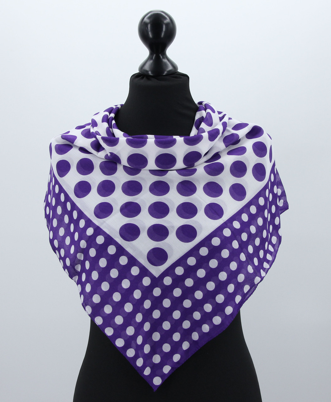 Хустка M&JJ МАДЕН Коттон Горох Фіолетовий 90х90 см (553), фото 1